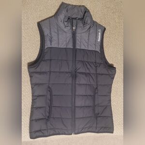 Reebok Black and Gray Puffer Vest Mens Size S (See Measurements)
